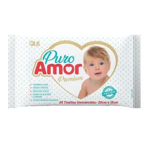 Toalhas Umedecidas Puro Amor Premium 200 Unidades