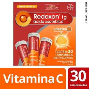 Vitamina C Redoxon 1g Laranja 30 Comprimidos Efervescentes