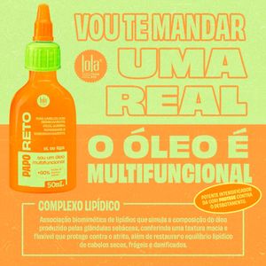 Óleo Reparador Lola Papo Reto 50ml