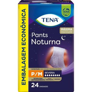 Roupa Íntima Tena Pants Noturna P/M Embalagem Econômica 24 Unidades
