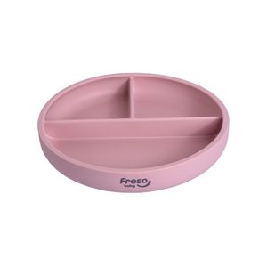 Prato Freso Baby com Divisória e Ventosa Rosa