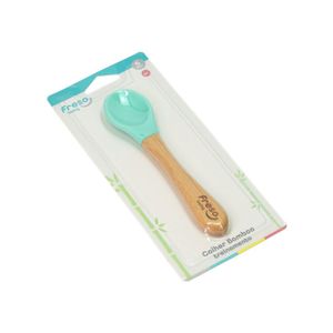 Colher Freso Baby Bambu e Silicone Verde
