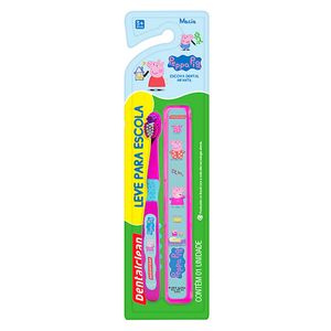 Escova Dental Infantil Dentalclean Peppa Escolar Macia