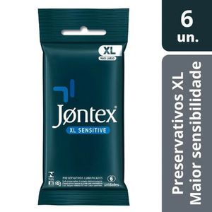 Preservativo Jontex XL Sensitive Lubrificado 6 Unidades