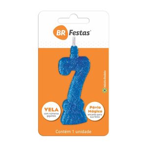 Vela Br Festas Super N°7 Azul