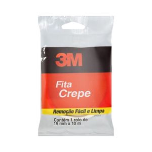 Fita Crepe Scotch, Branca, 1 rolo de 19mmx10m