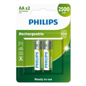 Pilha Philips Recarregável AA 1 2V 2un