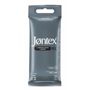 Preservativo Jontex Lubrificado XL 6 Unidades