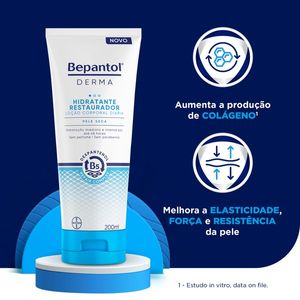 Bepantol Derma Hidratante Restaurador Loção Corporal Diária 200ml, Pele Seca