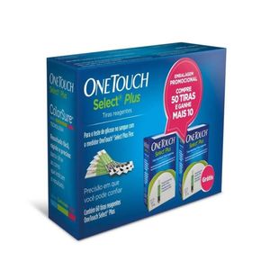 Tiras para Controle de Glicemia OneTouch Select Plus 50+10 Unidades