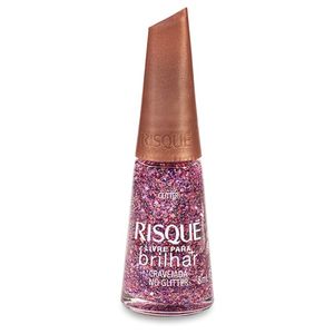 Esmalte Risqué Livre para Brilhar Cravejada Glitter