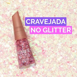 Esmalte Risqué Livre para Brilhar Cravejada Glitter