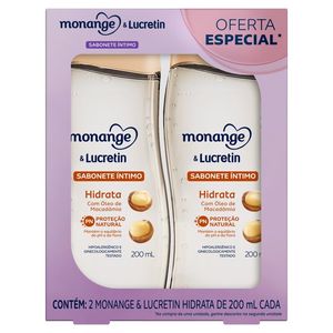 Kit Sabonete Líquido Íntimo Monange Hidrata 200ml