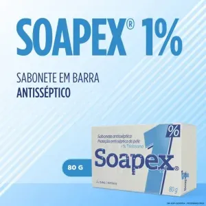Sabonete Soapex 1% Barra Antisséptico 80g