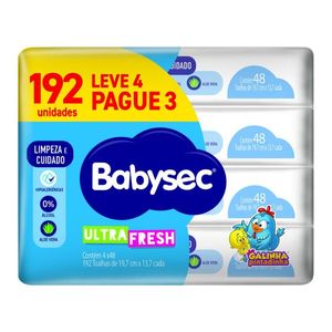 Toalha Umedecida Babysec Ultra Fresh Leve 4 Pague 3