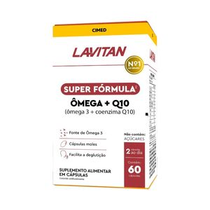 Suplemento Lavitan Super Fórmula Ômega + Q10 Caixa 60 Cápsulas