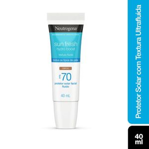 Protetor Solar Facial Neutrogena Sun Fresh Hydro Boost com Cor 3 0 FPS 70 40ml