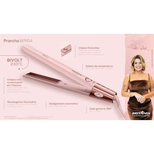 Prancha de Cabelo Britânia ViihTube BPR04 Bivolt