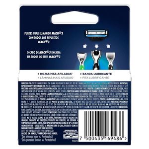 Carga de Aparelho para Barbear Gillette Mach3 4 Unidades