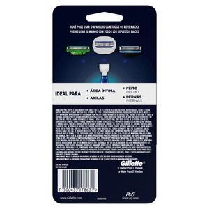 Aparelho Recarregável e Carga Corpo Gillette Mach3