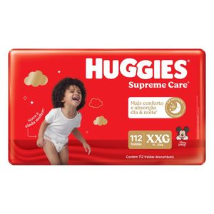 Fralda Huggies Supreme Care Tamanho XXG Giga 112 Unidades