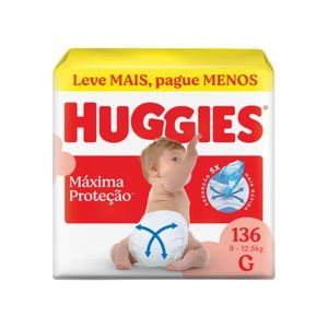 Fralda Huggies Supreme Care Tamanho G Giga 136 Unidades