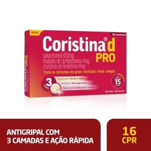 Coristina D Pro Analgésico e Antigripal Hypera 16 Comprimidos