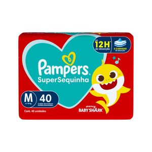 Fralda Infantil Pampers SuperSequinha M Pacote 40 Unidades