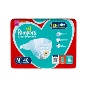 Fralda Infantil Pampers SuperSequinha M Pacote 40 Unidades