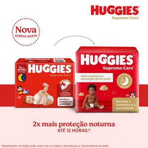 Fralda Huggies Supreme Care Mega P 48 Unidades