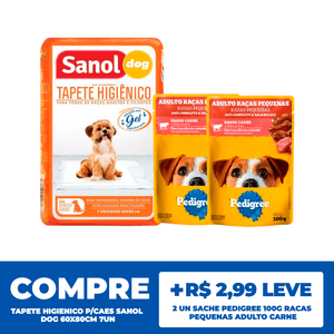 Kit: Tapete Higiênico Para Cães + Sachê Pedigree