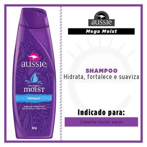Shampoo Aussie Mega Moist Óleo de Jojoba 180ml