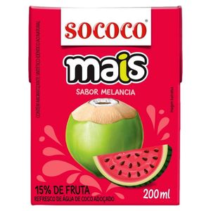 Água de Coco com Melancia Sococo 200ml