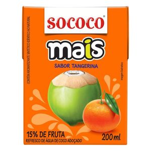 Água de Coco com Tangerina Sococo 200ml