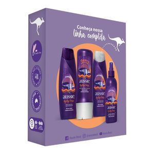 Kit Aussie Shampoo 180ml + Condicionador 236ml Bye Bye Frizz Óleo de Jojoba e Babosa