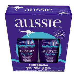 Kit Aussie Shampoo 360ml + Condicionador 180ml Mega Moist