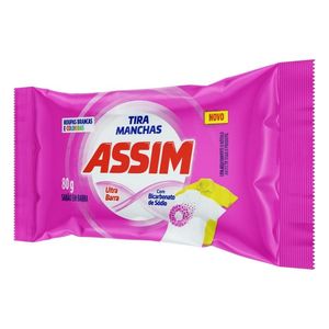 Sabão em Barra Assim Tira Manchas Rosa 80g