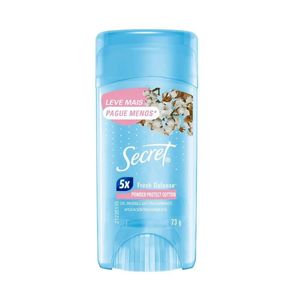 Desodorante Antitranspirante Stick Gel Secret Powder Protect Cotton Feminino 48h 73g