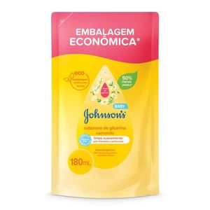 Refil Sabonete Líquido Johnsons Baby Glicerina Camomila 180ml