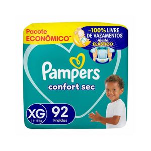Fralda Pampers Confort Sec Tamanho XG 92 Unidades