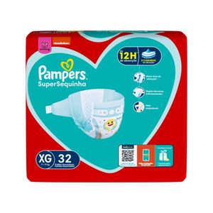 Fralda Infantil Pampers SuperSequinha XG Pacote 32 Unidades