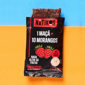 Barra de Frutas Natikos Maçã e Morango 30g