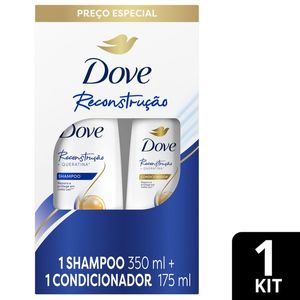 Kit Dove Reconstrução + Queratina Shampoo 350ml + Condicionador 175ml
