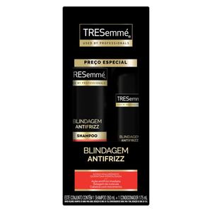 Kit Tresemmé Shampoo 350ml + Condicionador 175ml Blindagem Antifrizz