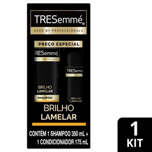 Kit Tresemmé Shampoo 350ml + Condicionador 175ml Brilho Lamelar