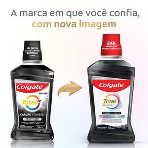 Enxaguante Bucal Multibenefício Colgate Total Carvão Ativado 500ml