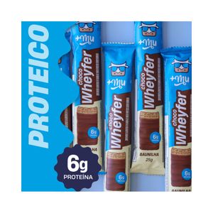 Barra Proteica +Mu Choco Wheyfer Sabor Baunilha 25g