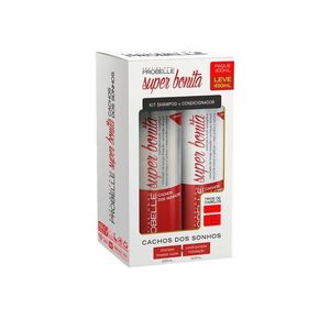 Kit Probelle Shampoo 250ml + Condicionador 200ml Super Bonita Cachos dos Sonhos