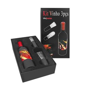 Kit para Vinho com Bomba de Ar 3 Peças