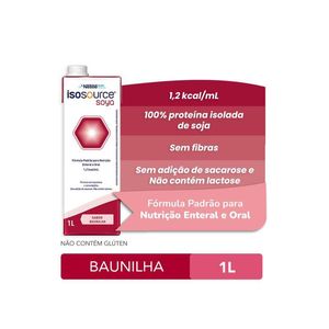 Nutrição Enteral e Oral Isosource Soya Baunilha 1L
